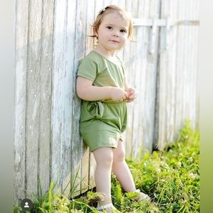 Mama and Me Green Romper